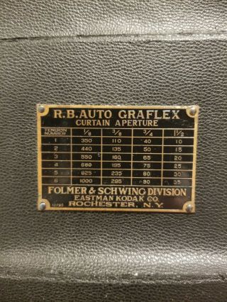 Graflex R.  B.  Auto camera in very 8