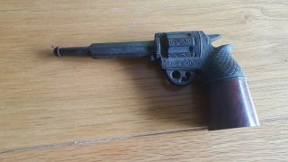 Old Vintage Tobacco Smoking Pipe Gun Colt Revolver Shaped - Unusual