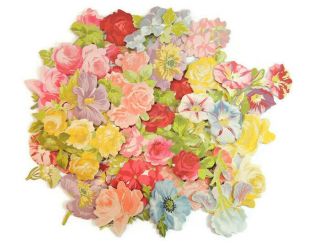 30 Pc.  Anna Griffin Favorite Flowers Ii Vintage Roses 3d Die Cuts Stickers