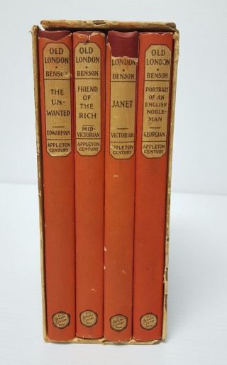 4 Volume Boxed Set Old London By E F Benson 1937 Editions (firsts?)