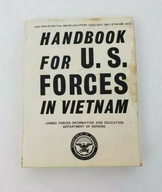 Vintage Official Dod Publication: Handbook For Us Forces In Vietnam - 1966