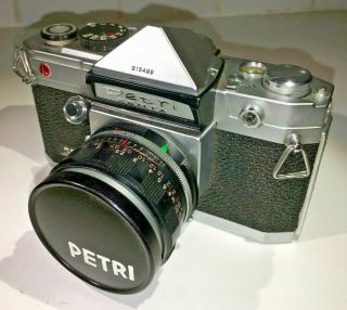 Petri Penta Slr Camera For 35mm Film With Orikkor 50mm F2 & Case,  Late 1950s