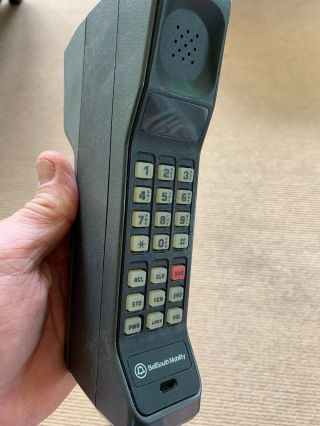Vintage 80s Motorola Dynatac 8000 Brick Cell Phone & Car Plug 7