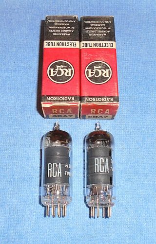 2 Nos Rca 6ba7 Vacuum Tubes - Vintage Converter Mixers For Amateur Radios