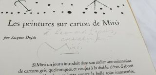 Joan Miro,  Derriere le Miroir.  SIGNED Gallerie Maeght 2