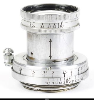 Lens Leica Summar 2/5cm 50mm Chrom For Leica Screw 39