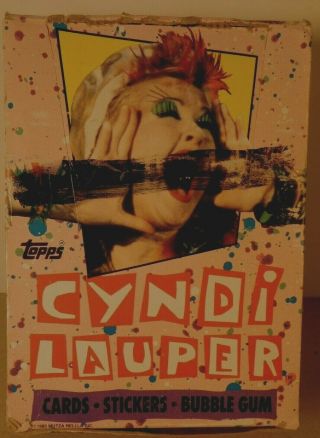 Vintage Topps Cindy Lauper Trading Cards Box Of 36 Packs 1985