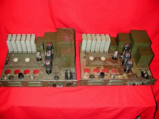 Us Signal Corps Western Electric Utc 6l6 Tube 115 - 230v Power Amplifiers [pair]