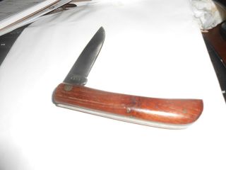 Old Vintage Kissing Crane Wooden Handle Folding Pocket Knife 4218 Germany