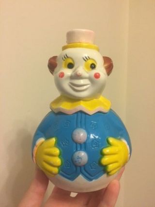 1970s Vintage Roly Poly Chime Clown