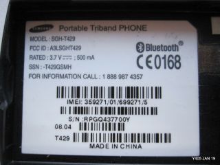 Blue Vintage Samsung T - Mobile Slider Cell Phone w/ Charger (PN SGH - T429) 4