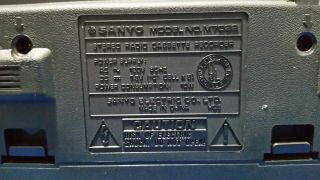 Sanyo Vintage Single Cassette AM/FM Stereo Boombox Player Recorder Black M7022 7