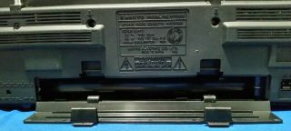 Sanyo Vintage Single Cassette AM/FM Stereo Boombox Player Recorder Black M7022 8