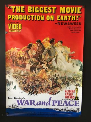 War And Peace - Vintage Movie Poster - 27 " X 39 " - Vf