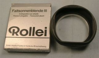 Rollei Collapsible Sun Shade Lens Hood Bayonet Iii For Rolleiflex 2.  8