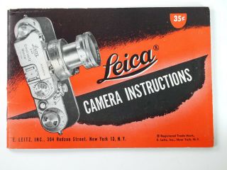 Leica IIIa camera w/Leitz ELMAR 50mm f3.  5 lens & instructions SN 216154 - RL 12