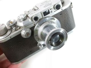Leica IIIa camera w/Leitz ELMAR 50mm f3.  5 lens & instructions SN 216154 - RL 6