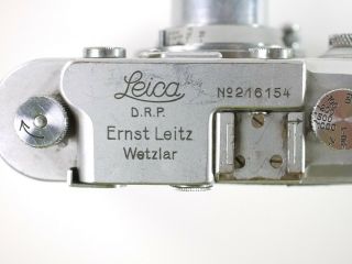 Leica IIIa camera w/Leitz ELMAR 50mm f3.  5 lens & instructions SN 216154 - RL 9