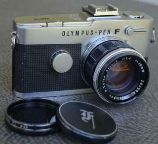 Olympus Pen - Ft W/ G.  Zuiko 1:1.  4 40mm Lens / Cap / Accsy Shoe