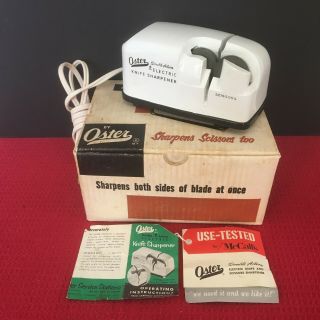 Vintage Oster Double Action Electric Knife/scissor Sharpener 500s