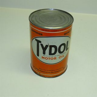 Vintage Tydol Superior Quality Motor Oil 1 Quart Empty Can