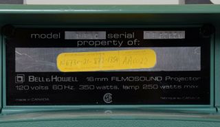 Bell & Howell Filmosound 1585C 16mm Film Projector Order 1585 3