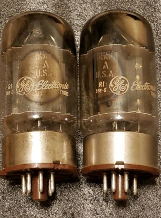 2 Vintage Ge Type 6550a Audio Receiver Guitar Amplifier Vacuum Tubes