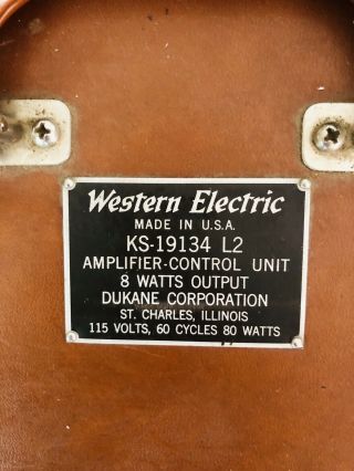WESTERN ELECTRIC KS - 16671 L1 Tube AMPLIFIER 3