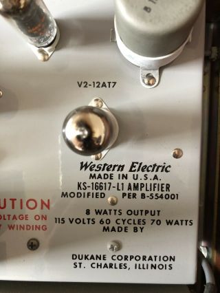 WESTERN ELECTRIC KS - 16671 L1 Tube AMPLIFIER 9
