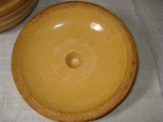 1920s Vintage Watt Ware Yellow Ware Stoneware Bowl with Lid 5