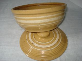 1920s Vintage Watt Ware Yellow Ware Stoneware Bowl with Lid 6