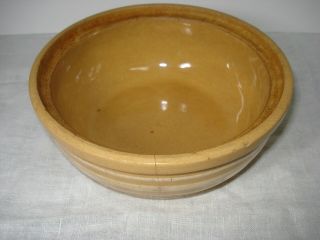 1920s Vintage Watt Ware Yellow Ware Stoneware Bowl with Lid 7