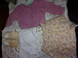 Vntg American Girl Kit Meet Outfit Sweater Skirt Underwear Canvas Shoes Vguc