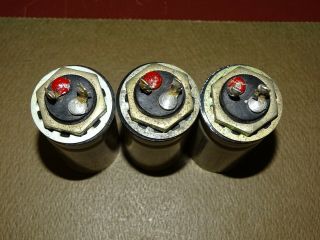 3 Western Electric KS 13824 Filter Capacitors,  100 MFD,  25 VDC,  Good 2