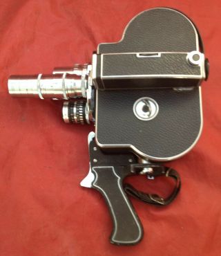 Bolex H16 Supreme 16mm Movie Camera w 3 Lenses,  Trigger Handle & Rackover (NR) 4