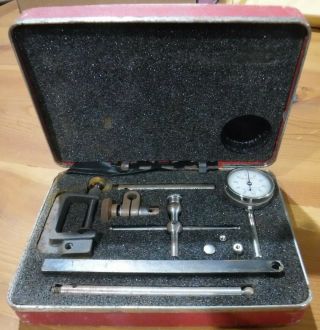 Vintage Starrett No.  196 Dial Test Indicator Set With Case.  001 Jeweled All Parts