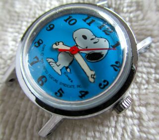 Vintage 1958 Snoopy Peanuts Schulz Wind Up Wrist Watch United Artists Syndicate
