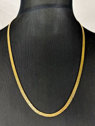 Lovely Vintage Trifari Jewellery Gold - Tone Boston Link Chain Necklace