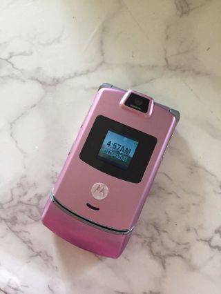 Motorola Razr V3 Pink Cell Phone