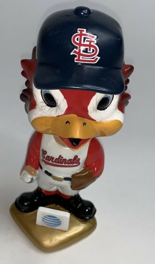 St.  Louis Cardinals Bobble Head At&t Fredbird Mascot Baseball Vintage Figurine