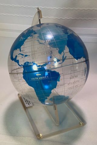 Vtg Trippensee Planetarium Gemstone Globe Heavy Plastic “the World Made Clear”