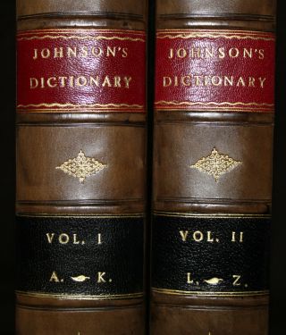 1810 A Dictionary Of The English Language Samuel Johnson 2 Volumes 10th Edition