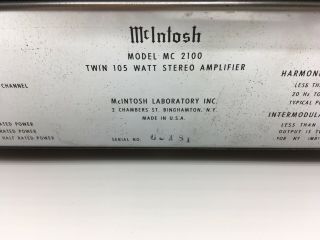 McIntosh MC 2100 4