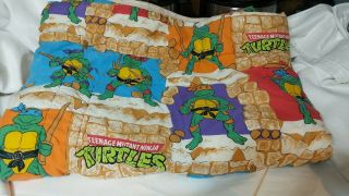 1988 Teenage Mutant Ninja Turtles Twin Comforter Blanket Vintage (020) 2