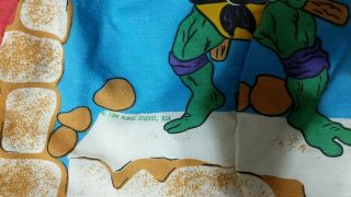 1988 Teenage Mutant Ninja Turtles Twin Comforter Blanket Vintage (020) 5