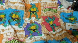 1988 Teenage Mutant Ninja Turtles Twin Comforter Blanket Vintage (020) 6