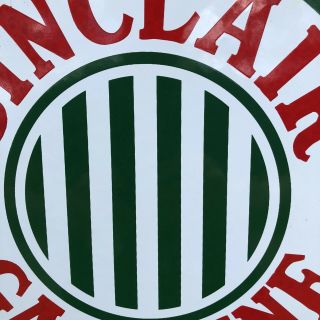 Vintage Porcelain Sinclair Gasoline Oil Pump Plate Sign Service Station 7