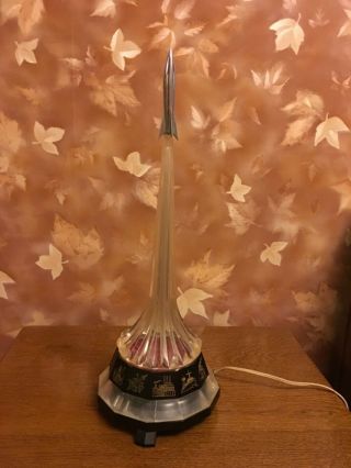 Vintage Russian Night Lamp " Rocket Launch " Soviet Space Ussr Gagarin