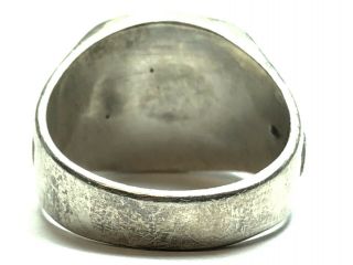 Vintage Unisex Sterling Silver Horse Horseshoe Ring - Size 10.  5 4