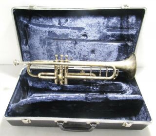 Vintage Marceau Student Trumpet Made In France W/5c Silver Mouthpiece,  Hard Case